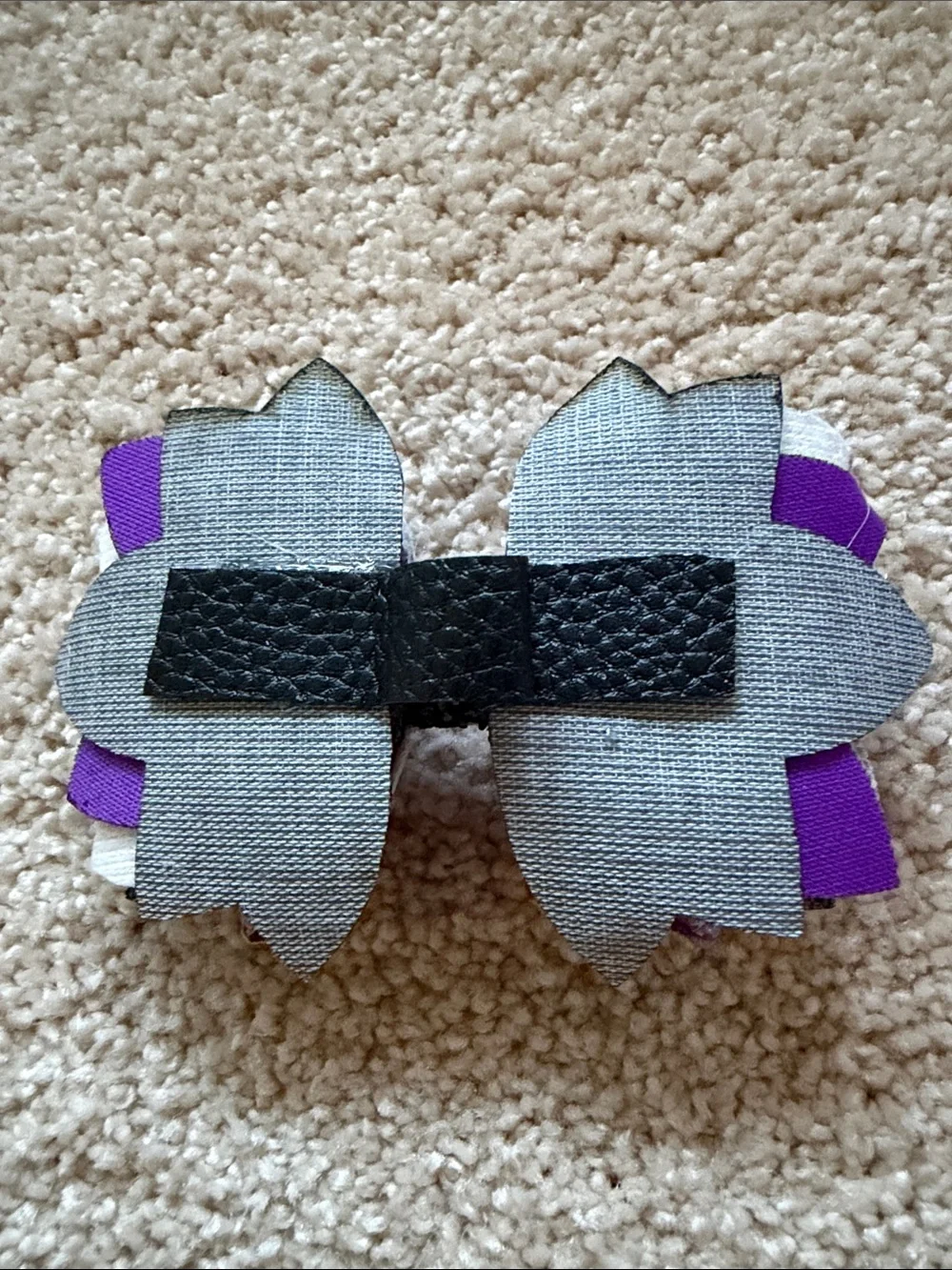 Labubu Lavender Halloween Bow Stanley Straw Accessory with Glitter Accents